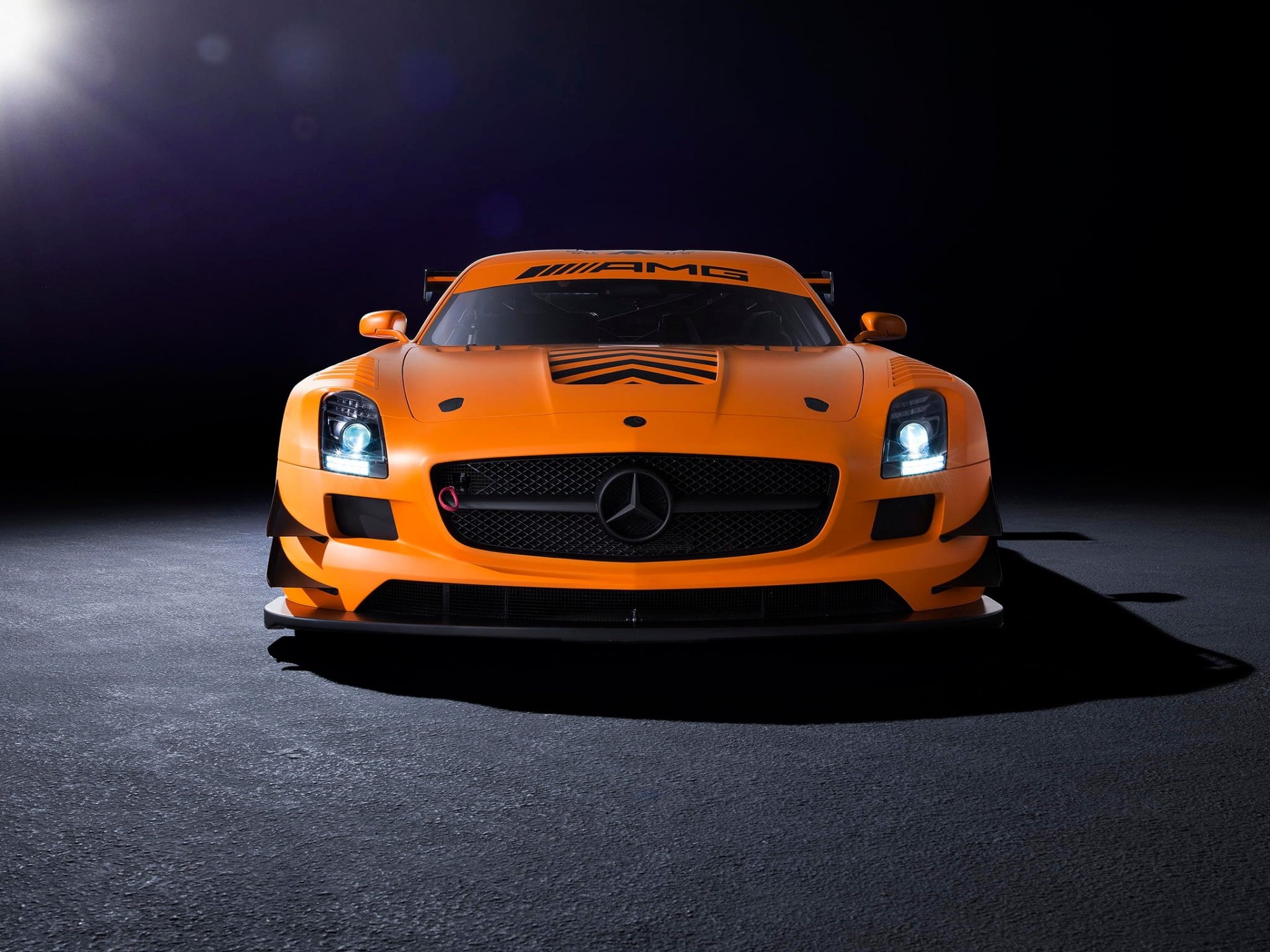 mercedes-benz sls gt3 amg orange vorne mercedes benz