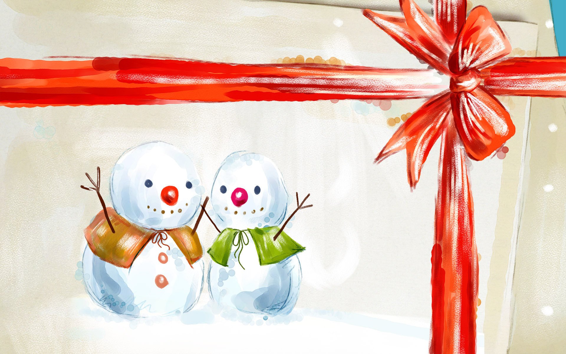 nouvel an cadeau bonhommes de neige