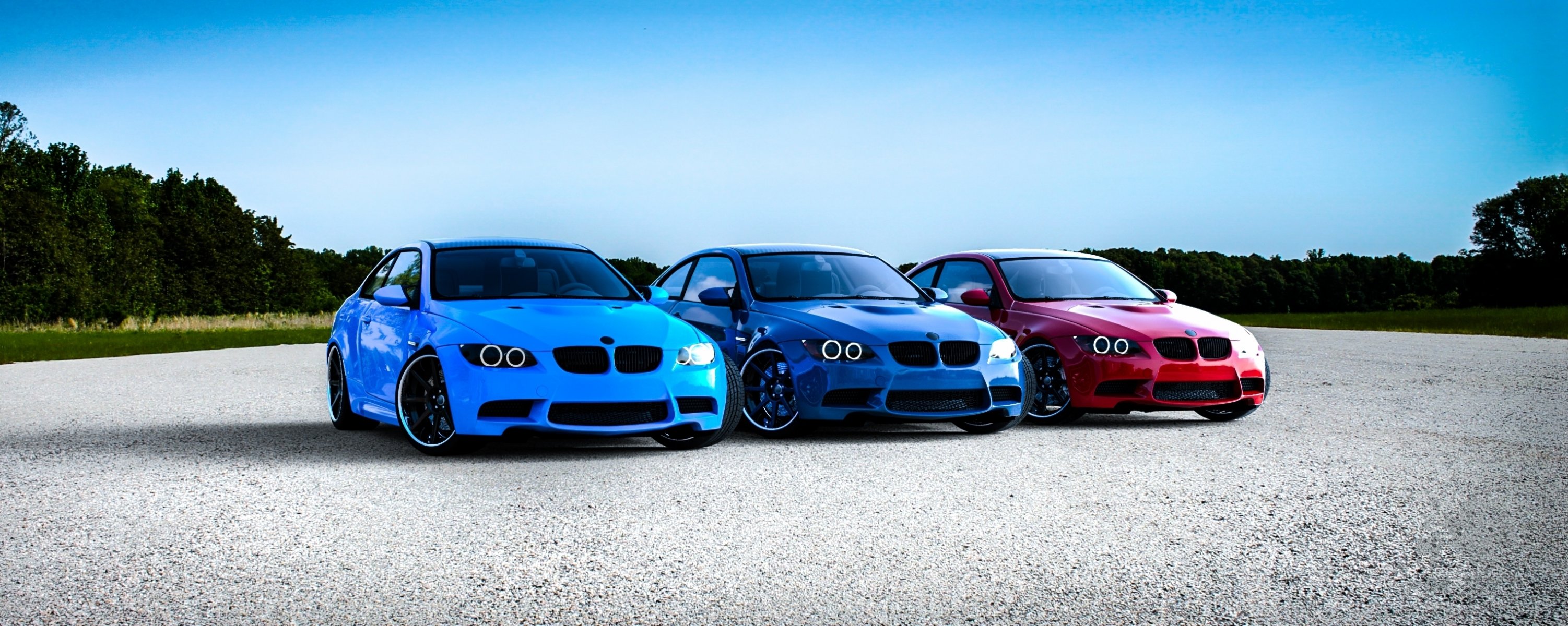 bmw m3 e92 red blue bmw red blue running light