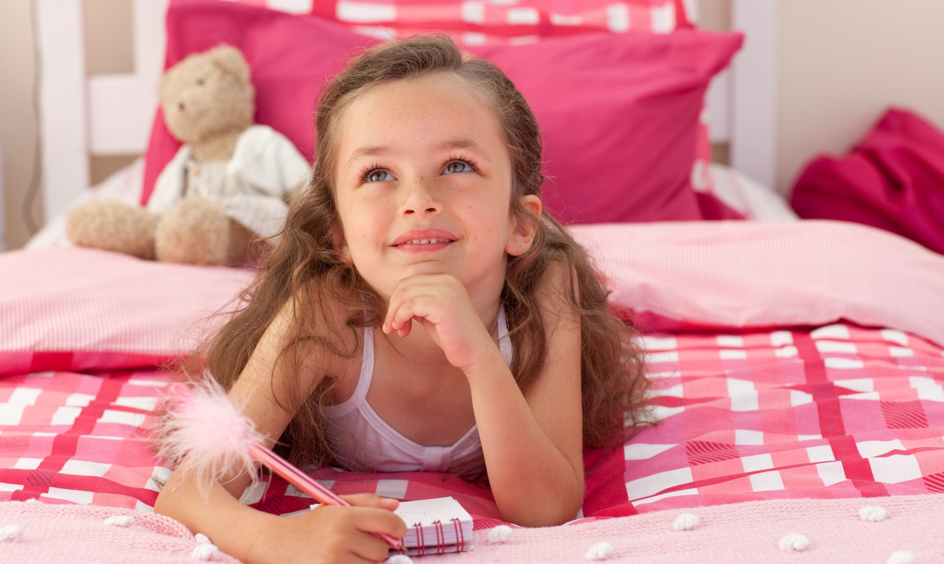 ragazza letto