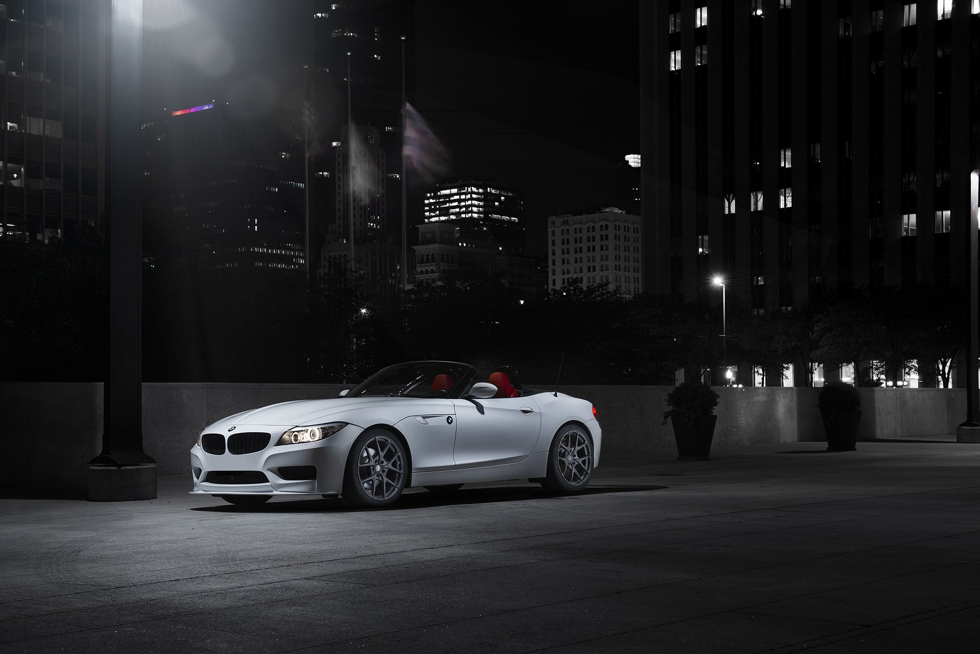 bmw z4 blanco bmw roadster noche