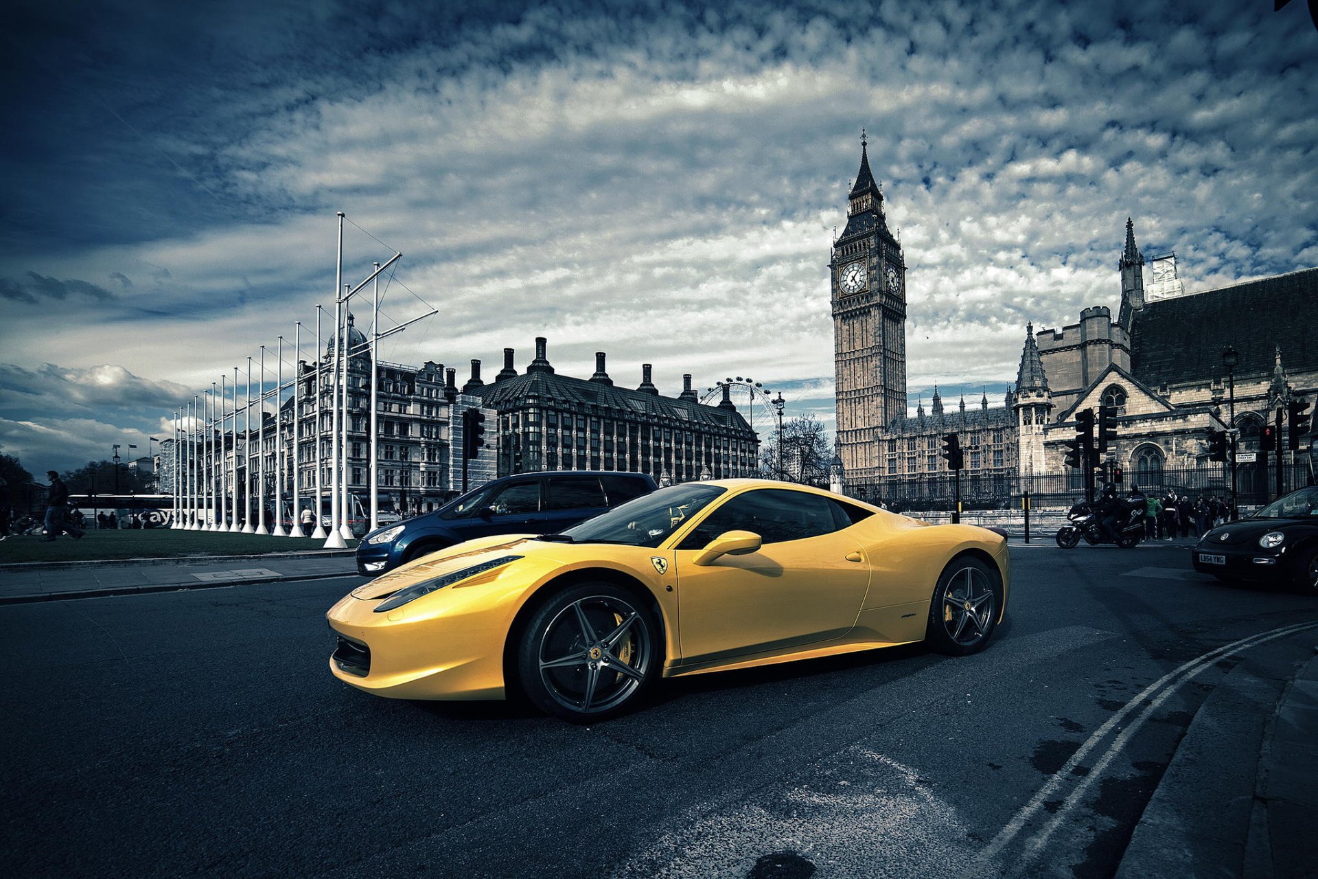 ferrari italia london ferrari yellow italy big ben