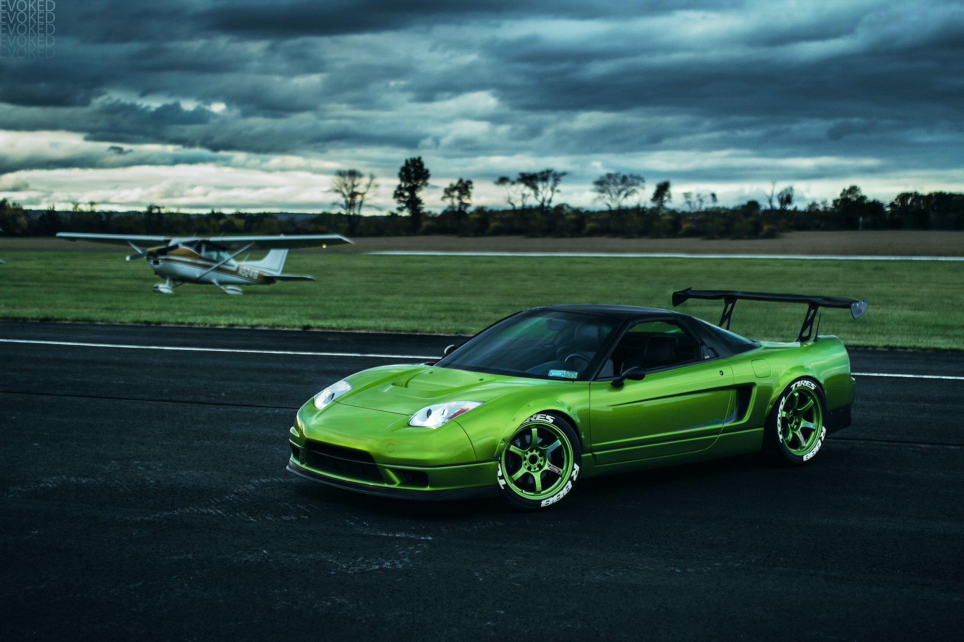 honda nsx автомобиль тюнинг автообои самолет