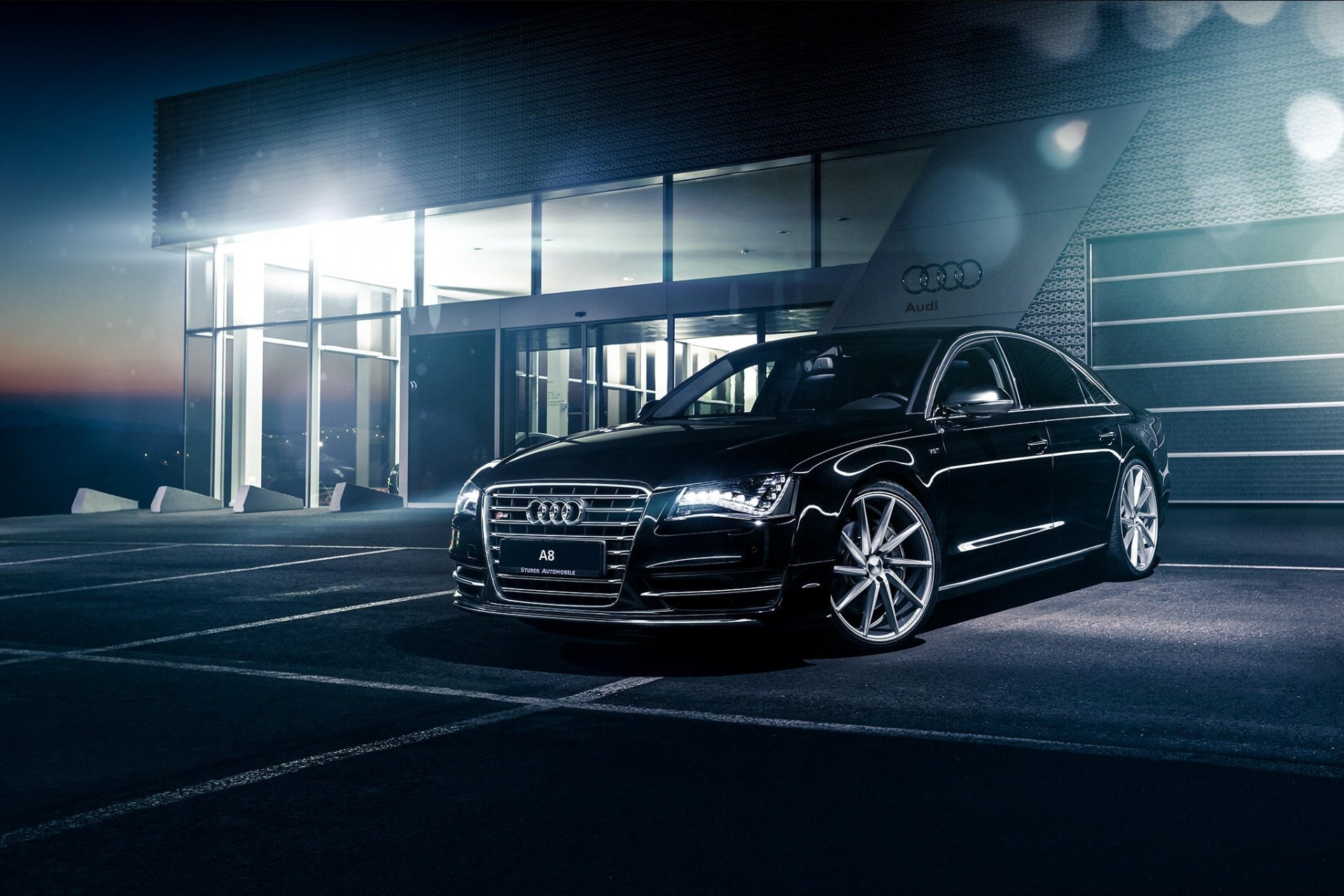 audi a8 black front
