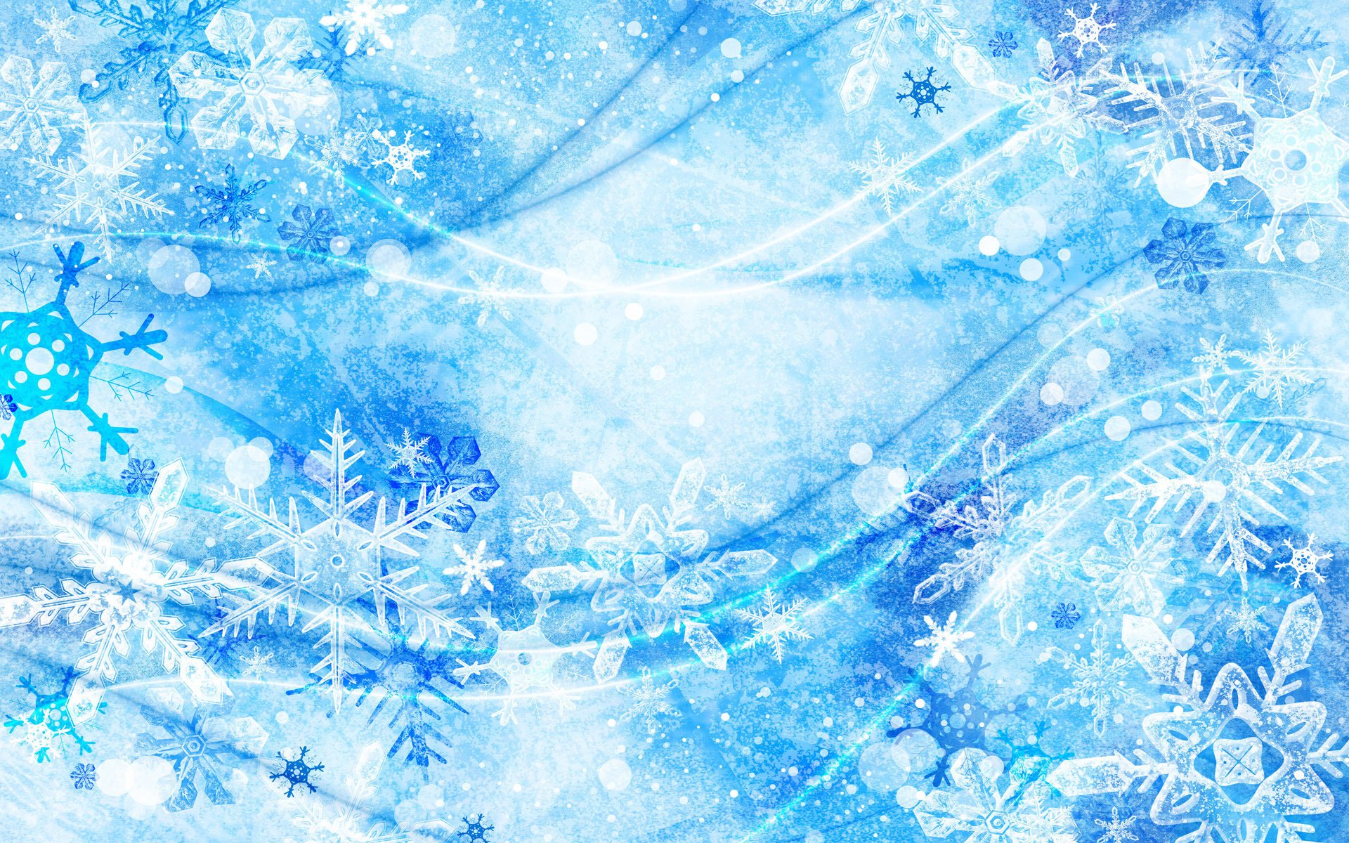neujahr blau schneeflocken