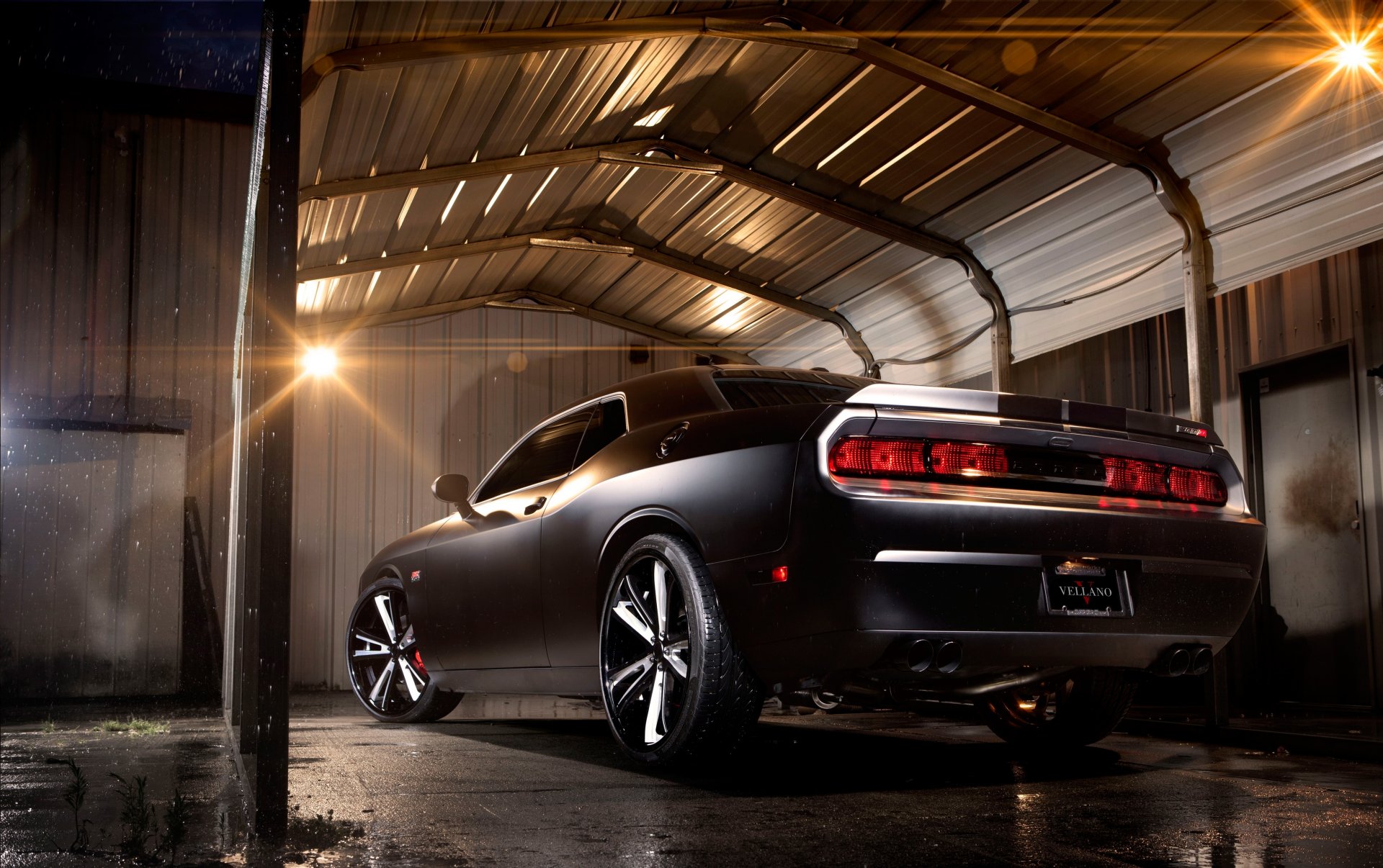 esquivar challenger auto coches tuning noche garaje
