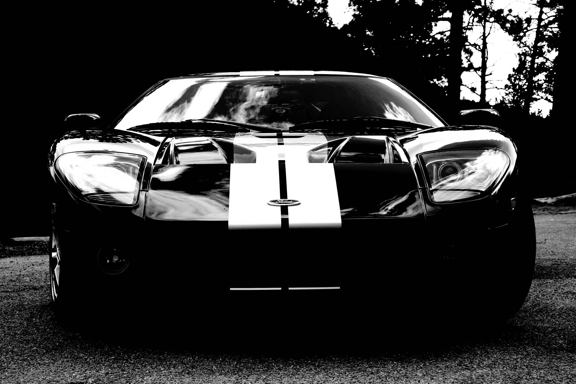 ford gt czarny supersamochód ford