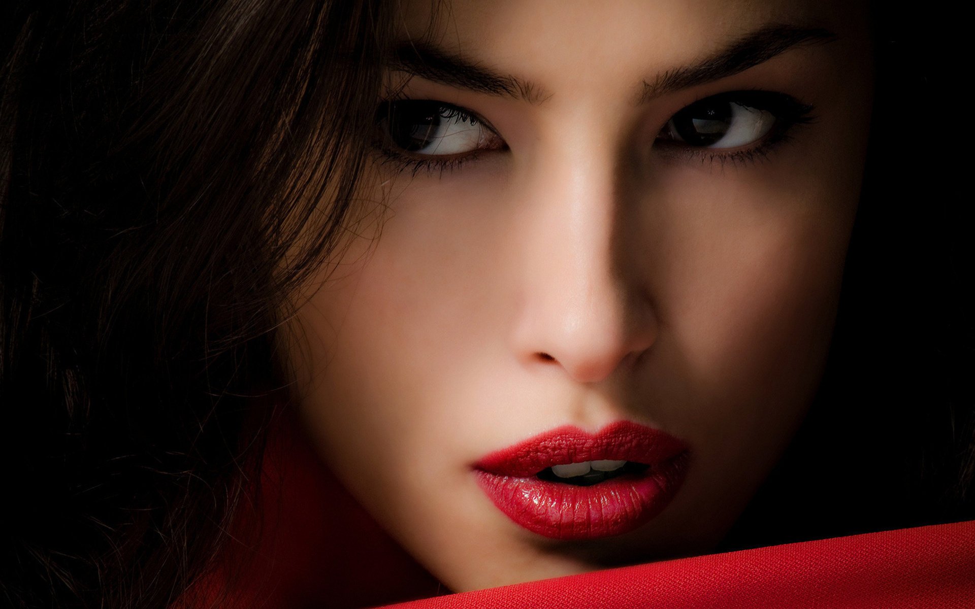 mädchen blick lippen haare