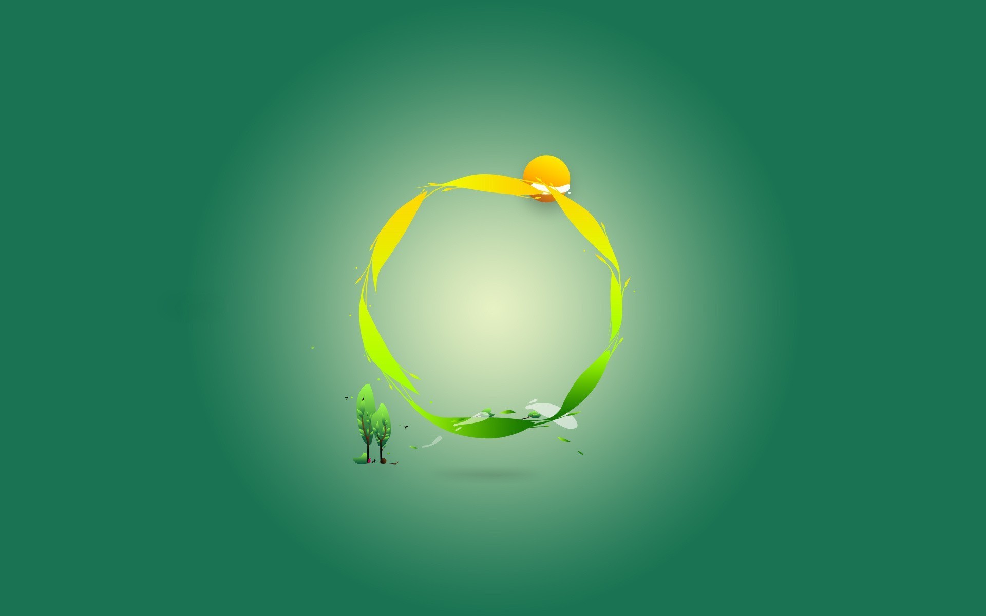 grün kreis minimalismus