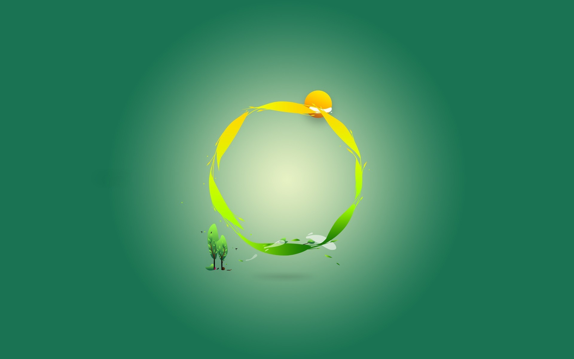 green circle minimalism