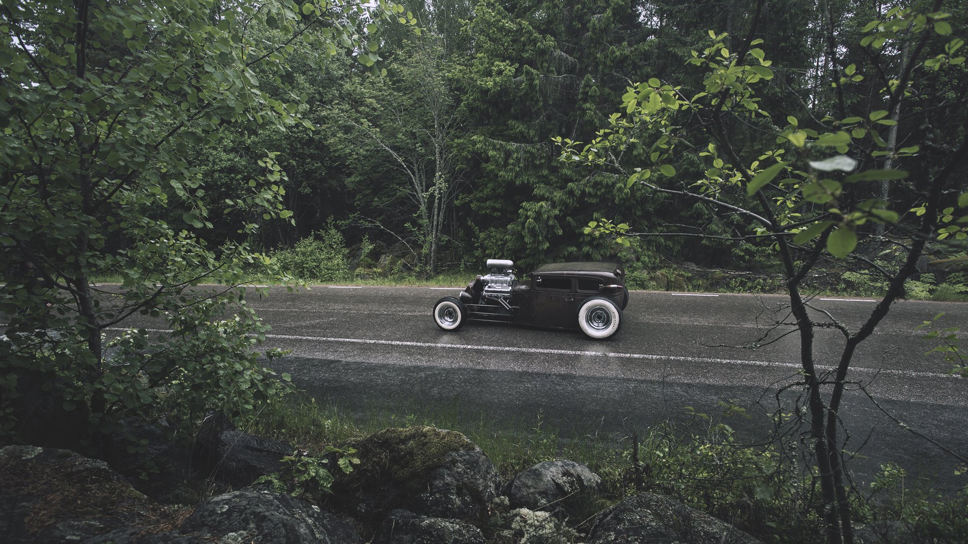 ford szczury pręt rdza las deszcz rat rod