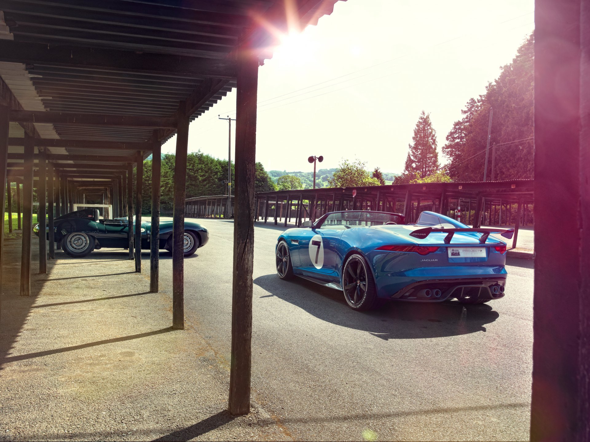 jaguar project 7 concept and jaguar d-type 1954 cars wallpaper