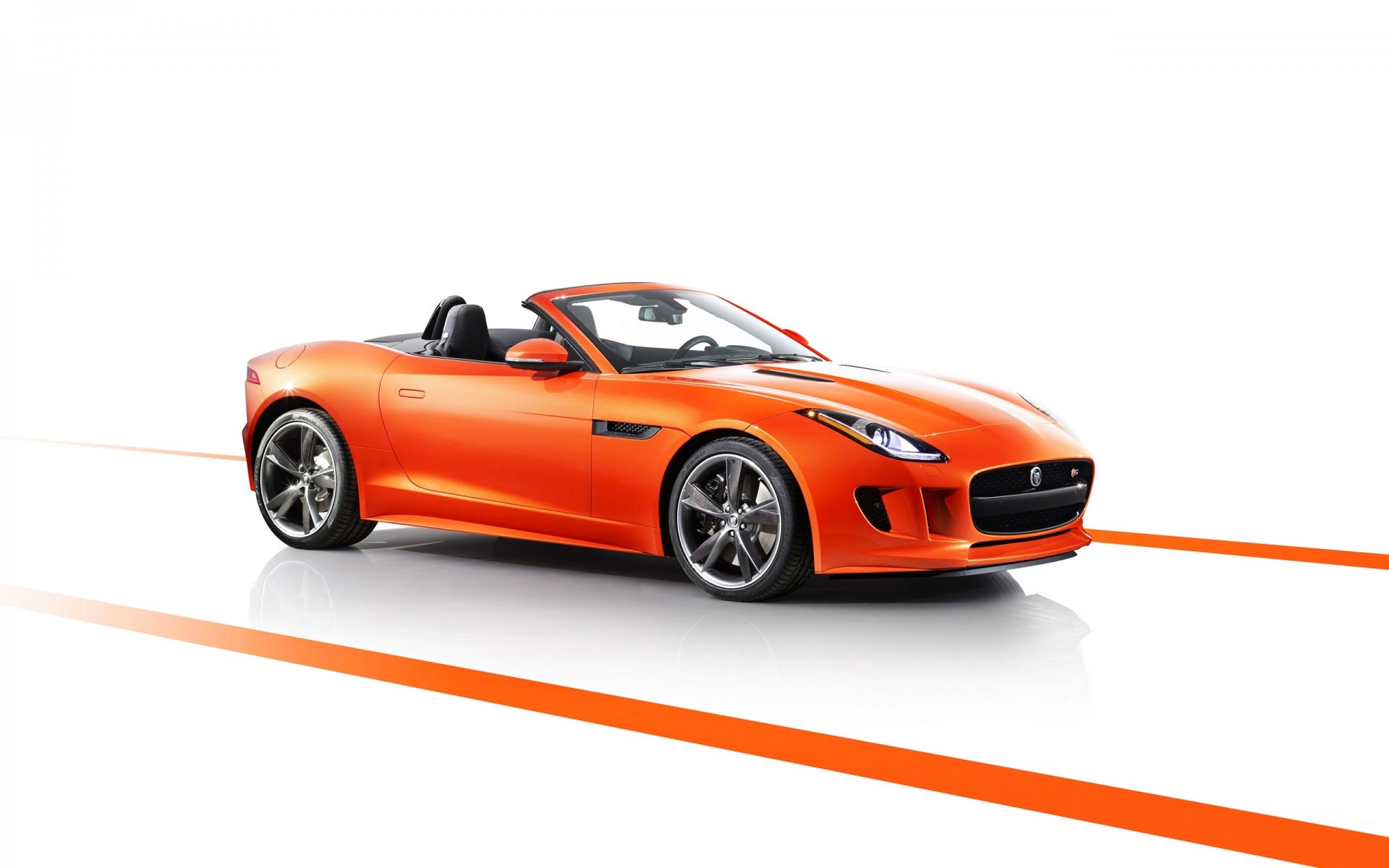 jaguar f-type ftype jaguar coche naranja convertible delantero