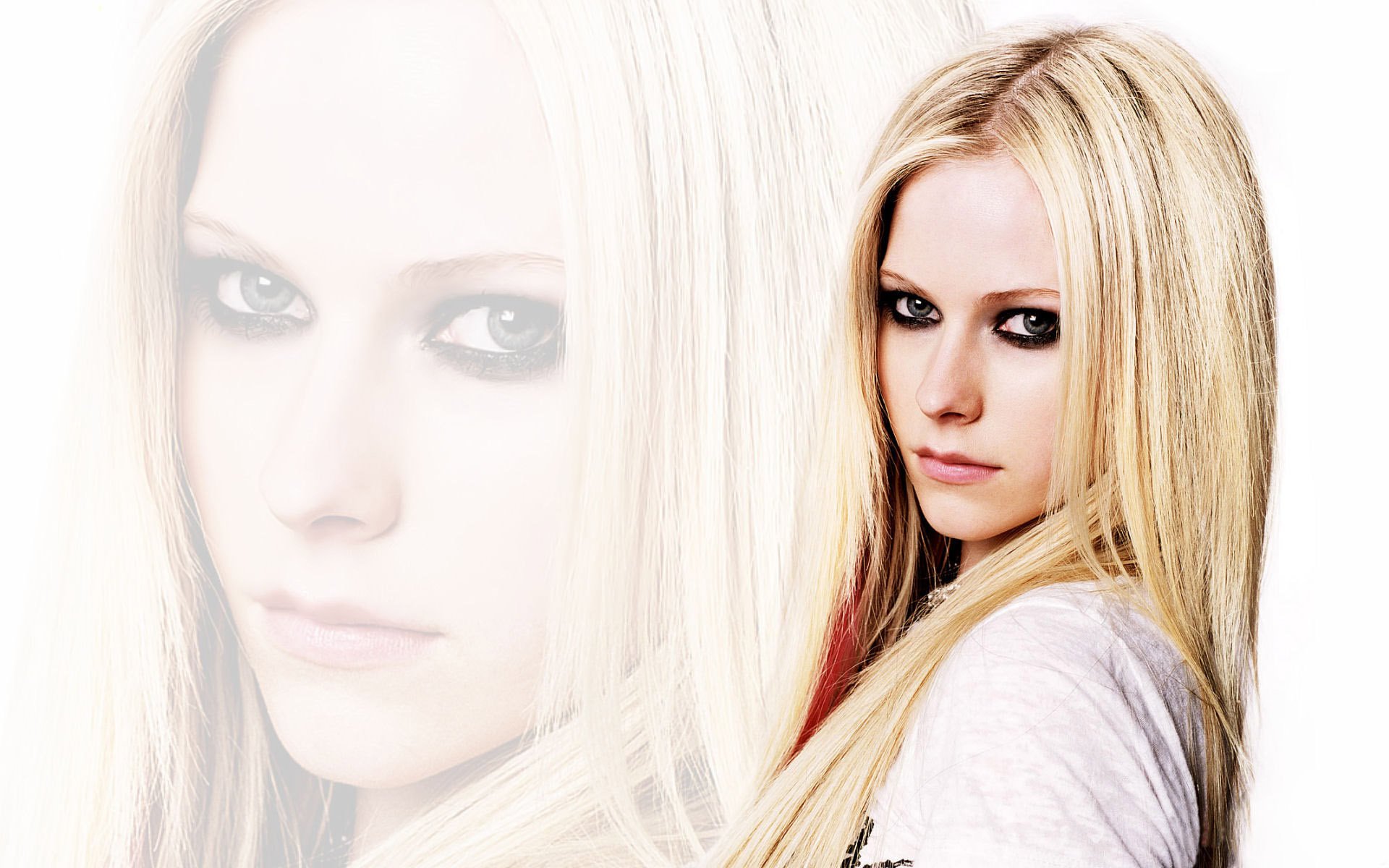 ragazza sguardo occhi avril lavigne donna bionda ritratto