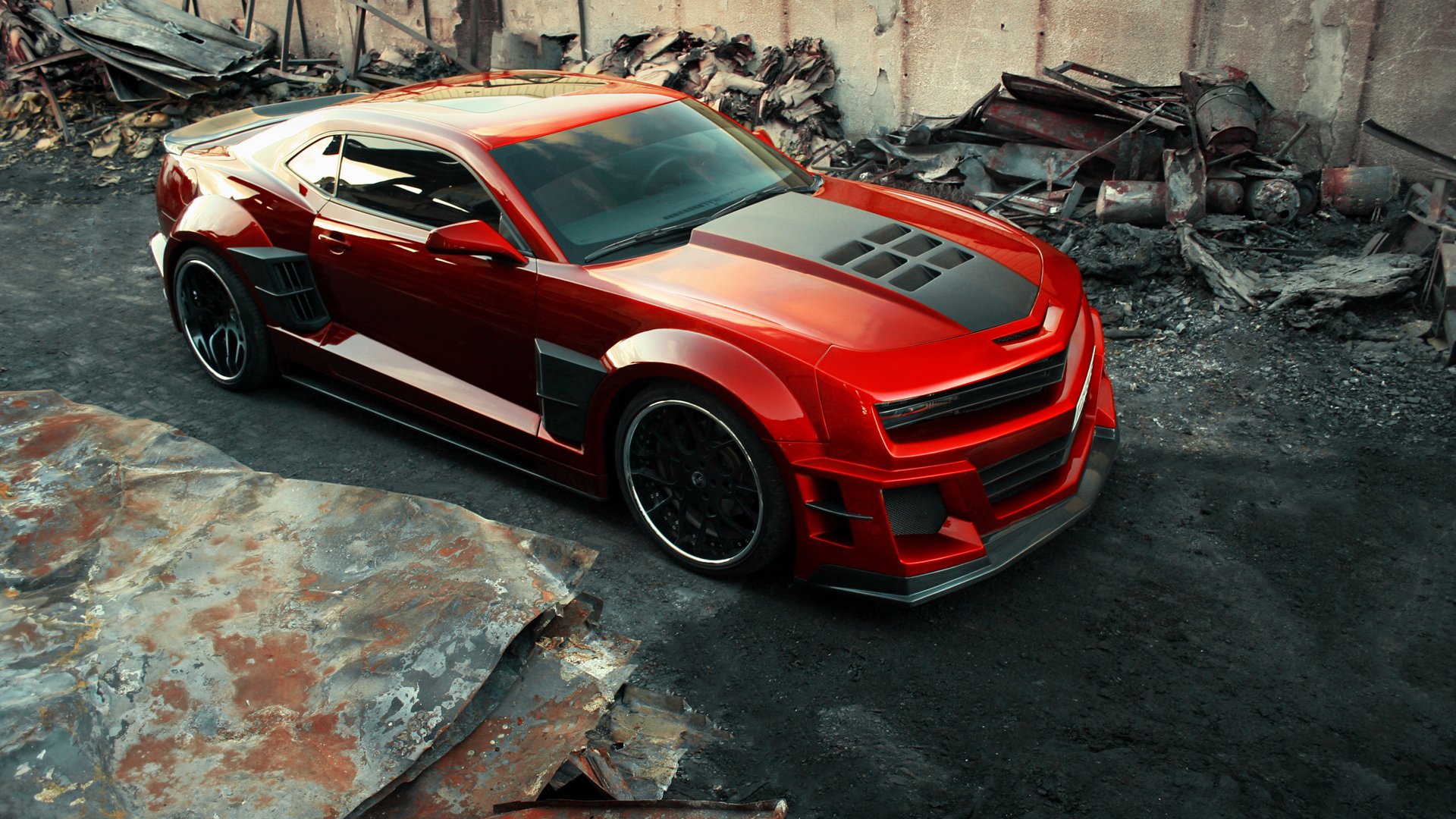 chevrolet camaro chevy camaro chrom carbon auto czerwony carbon samochód