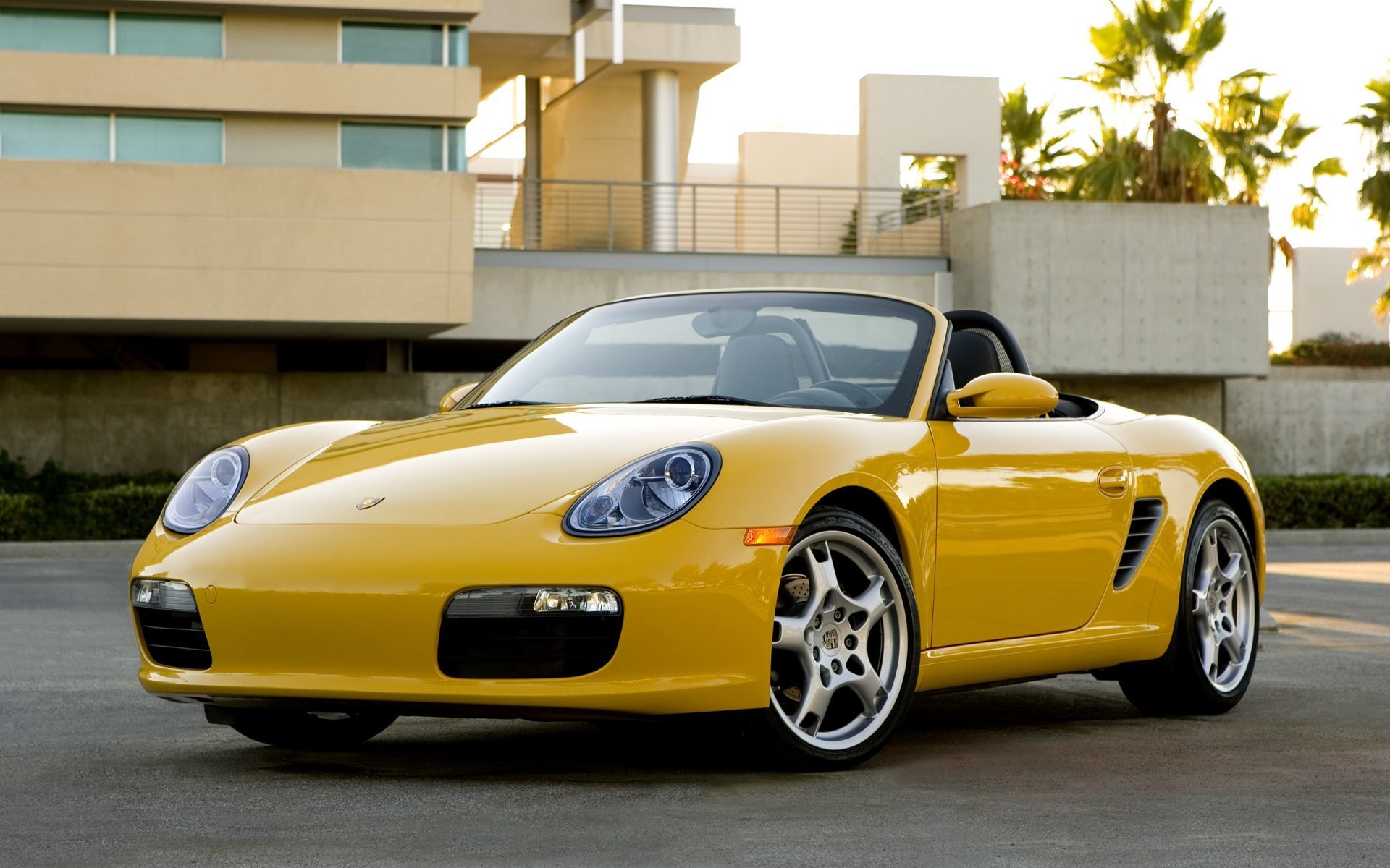 voitures papier peint porsche jaune