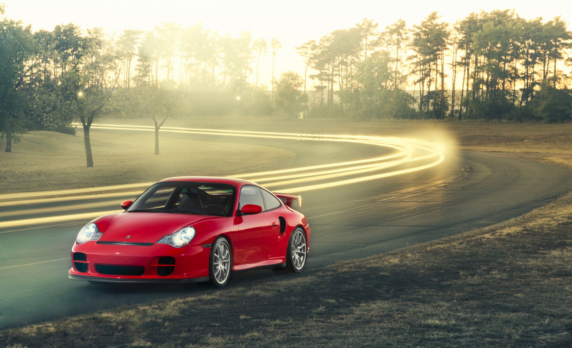 porsche 911 gt2 red front