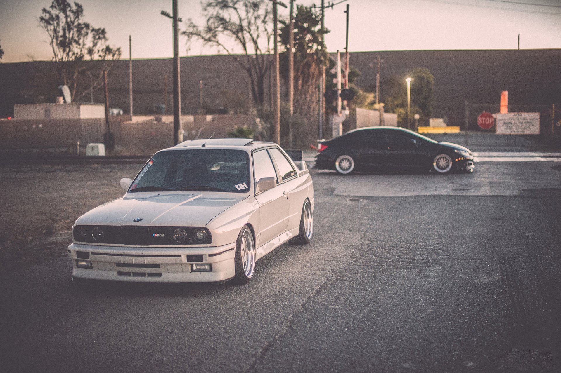 bmw e30 m3 tuning white stance