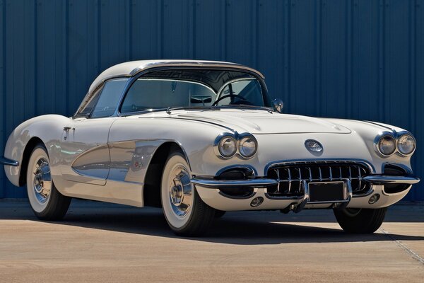 An old restored Chevrolet of the late 50s