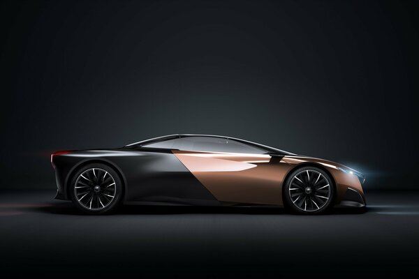 Concept Car Peugeot Onyx sobre fondo negro