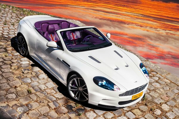 Aston Martin two-seater coupe with aerodynamic body kit