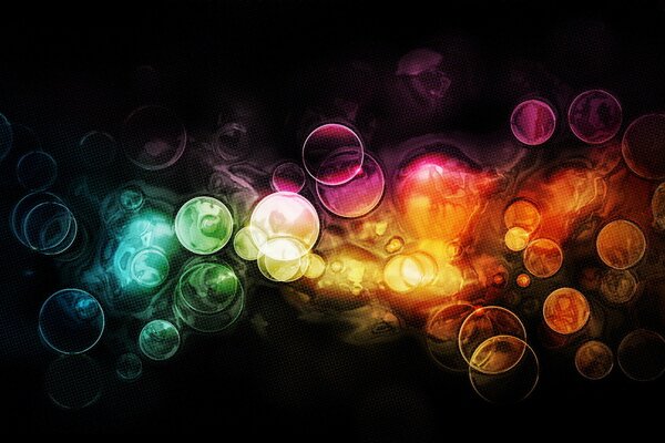 Abstraktion, Regenbogenkreise 3d