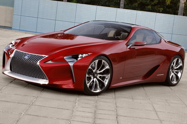 Samochód lexus LF-LC czerwony