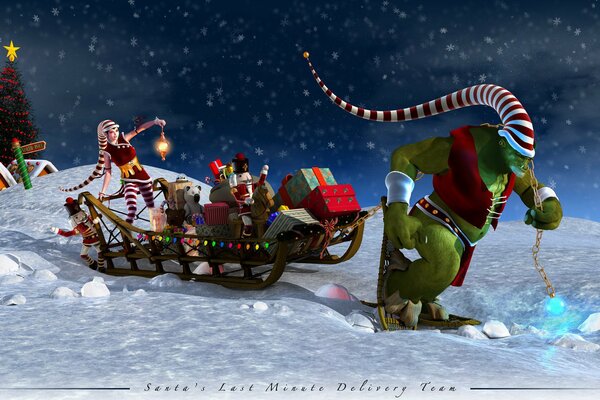 Neujahrsgruß an den Weihnachtsmann