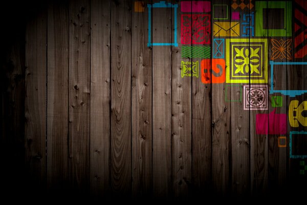 Tablero de textura con Marcos multicolores
