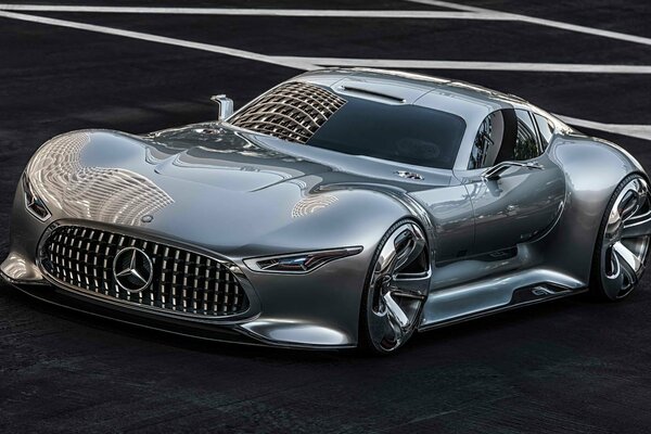 Mercedes-Benz-Konzept auf dunklem Hintergrund