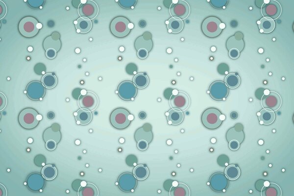 Cercles de papier peint esthétique et des bulles. Couleurs douces