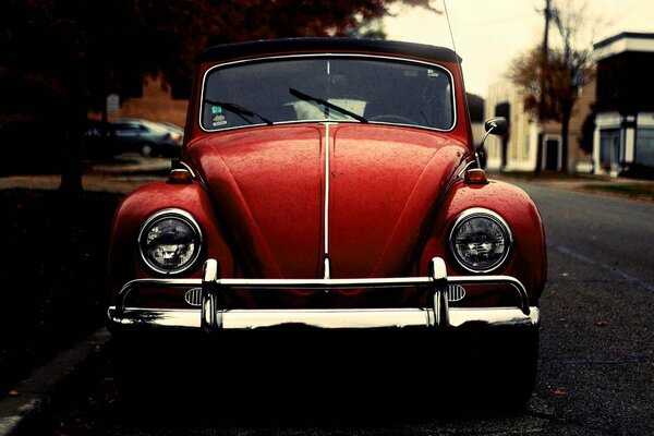 Traitement des photos vieillies avec une voiture volkswagen Beetle