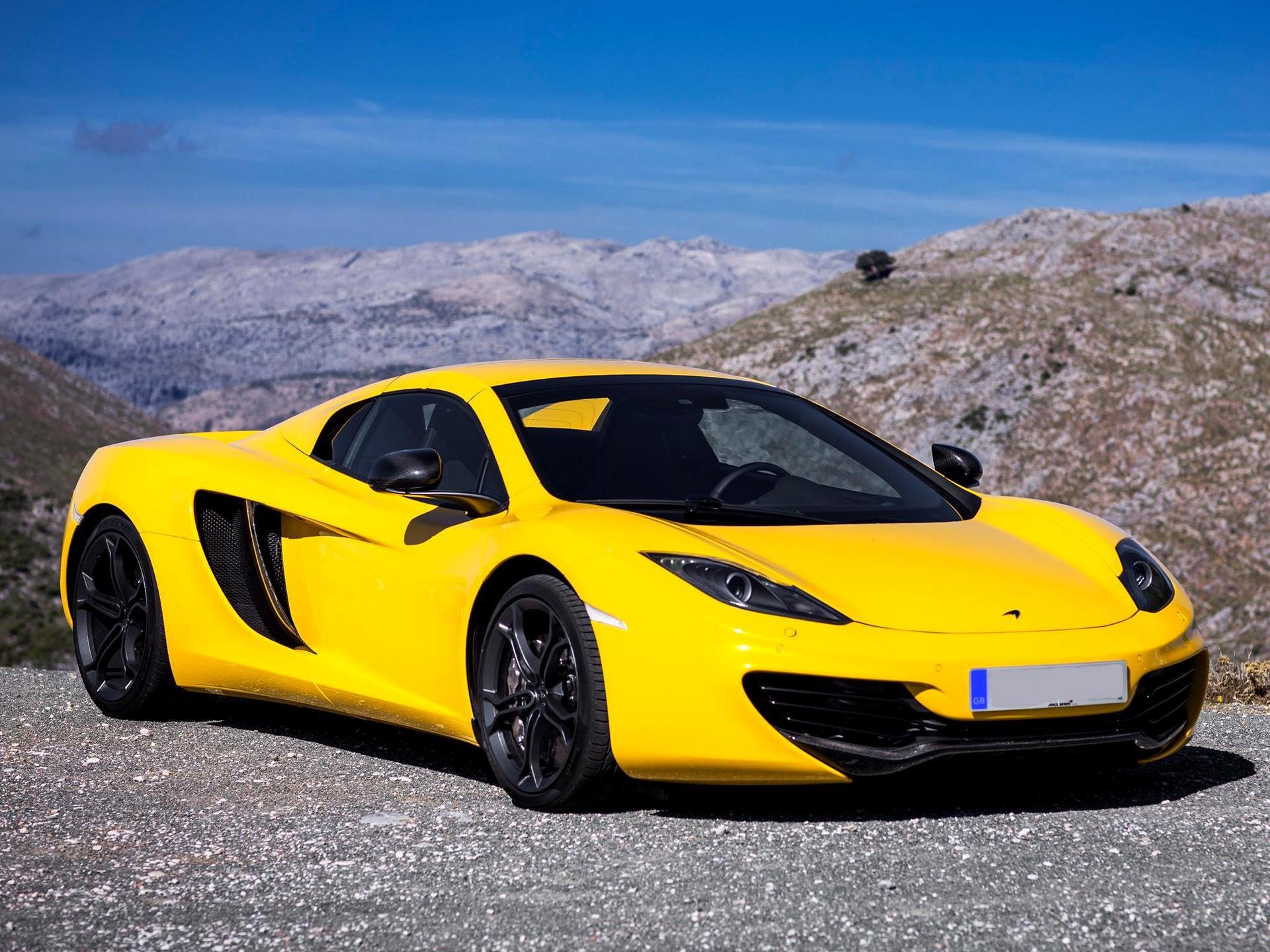 coche papel pintado amarillo mclaren mp4-12c spyder 2012 papel pintado mclaren araña hermoso coche