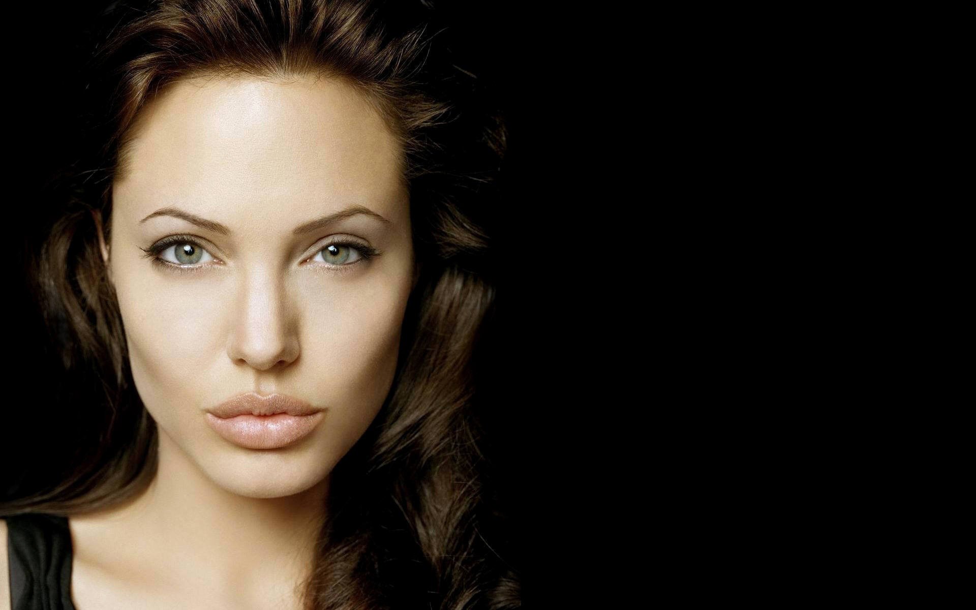 glala attrice angelina jolie sfondo labbra capelli sguardo