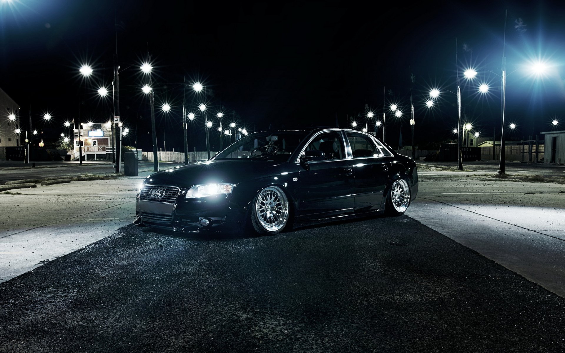 audi noche ciudad luces audi a4