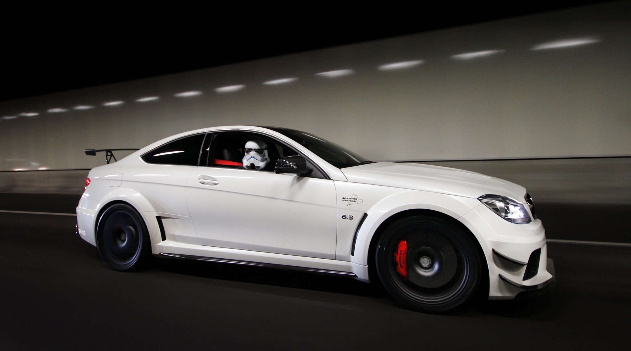 mercedes c63 amg black series biały mercedes c63 amg