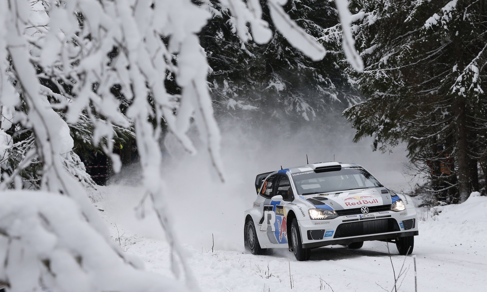 volkswagen polo wrc s. c. rajd zima auto wyścig śnieg rajd