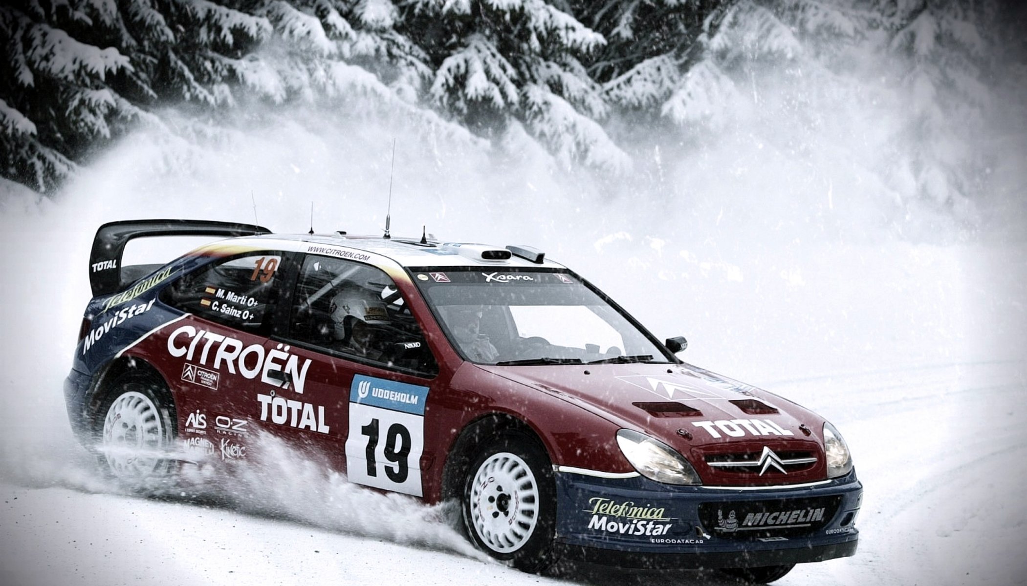 citroen xsara wrc rallye rallye auto auto sport in bewegung seitenansicht winter schnee schleudern