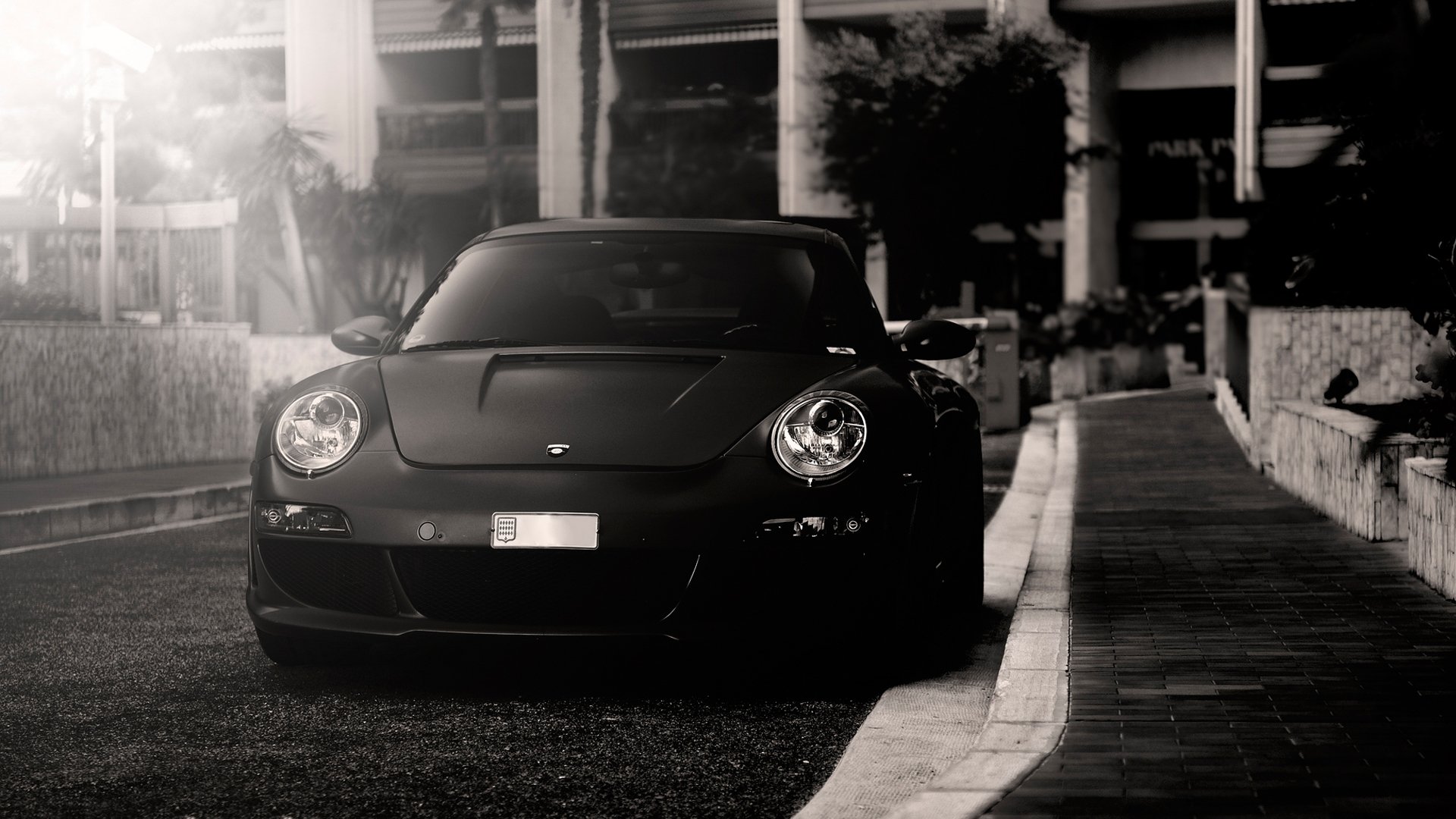 911 porsche noir et blanc autowall