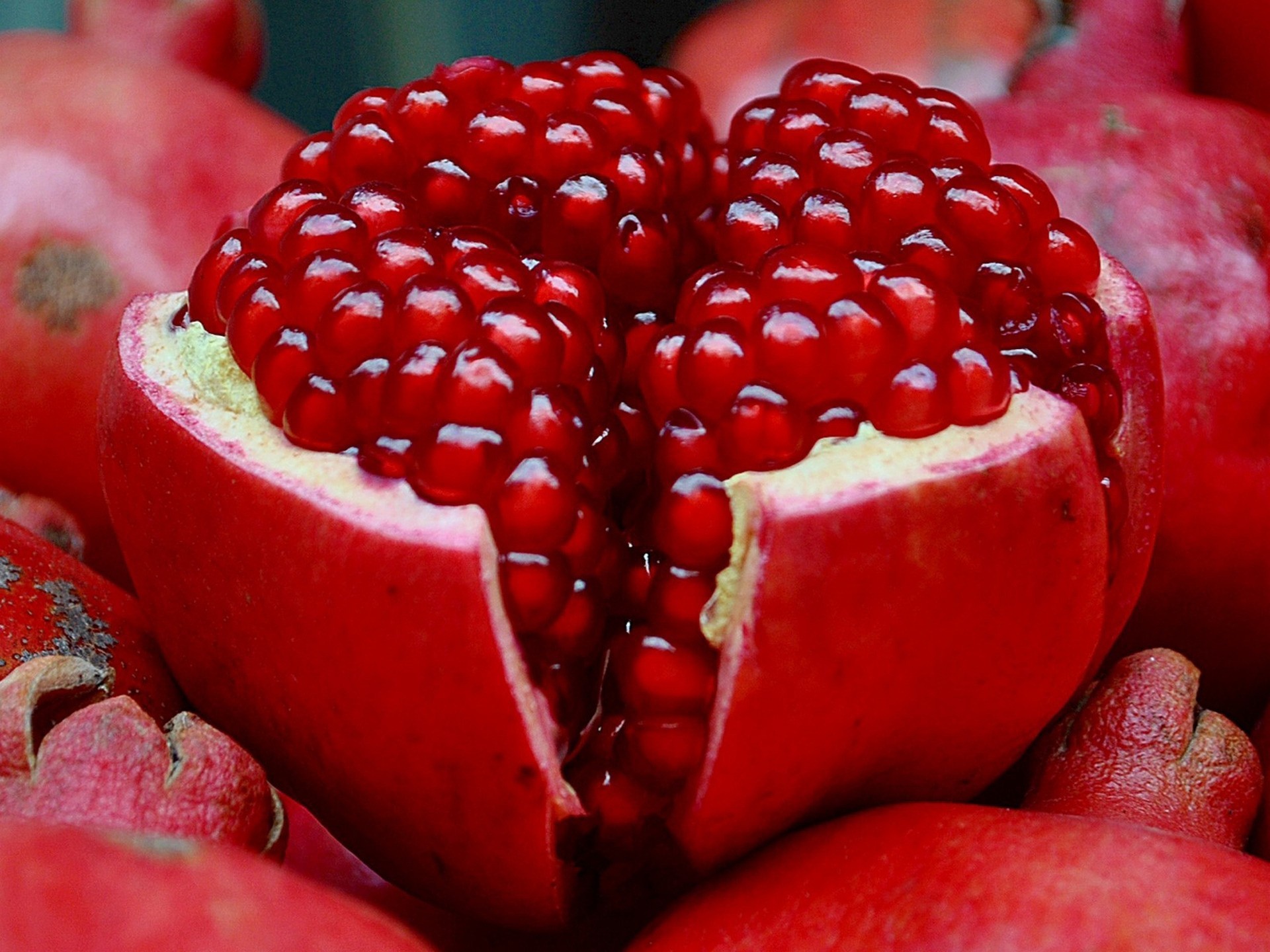 cáscara fruta granos granada