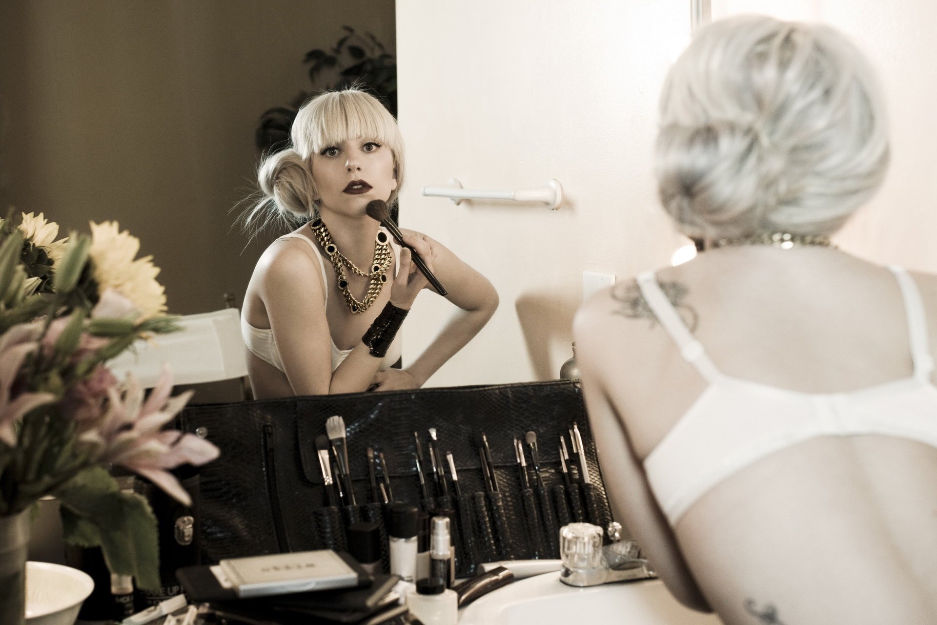 lady gaga makeup mirror tattoo lady gaga bra singer