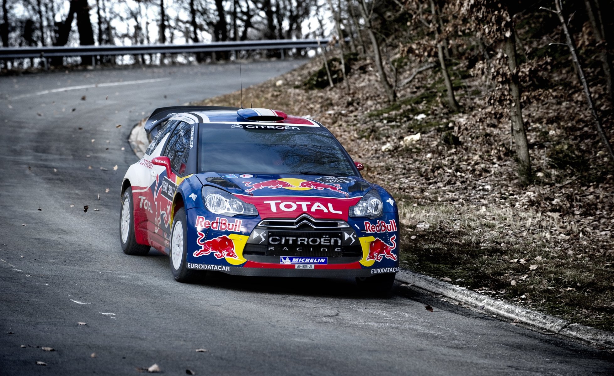 citroen ds3 zlot rajd wrc droga auto czerwony byk citroen jesień