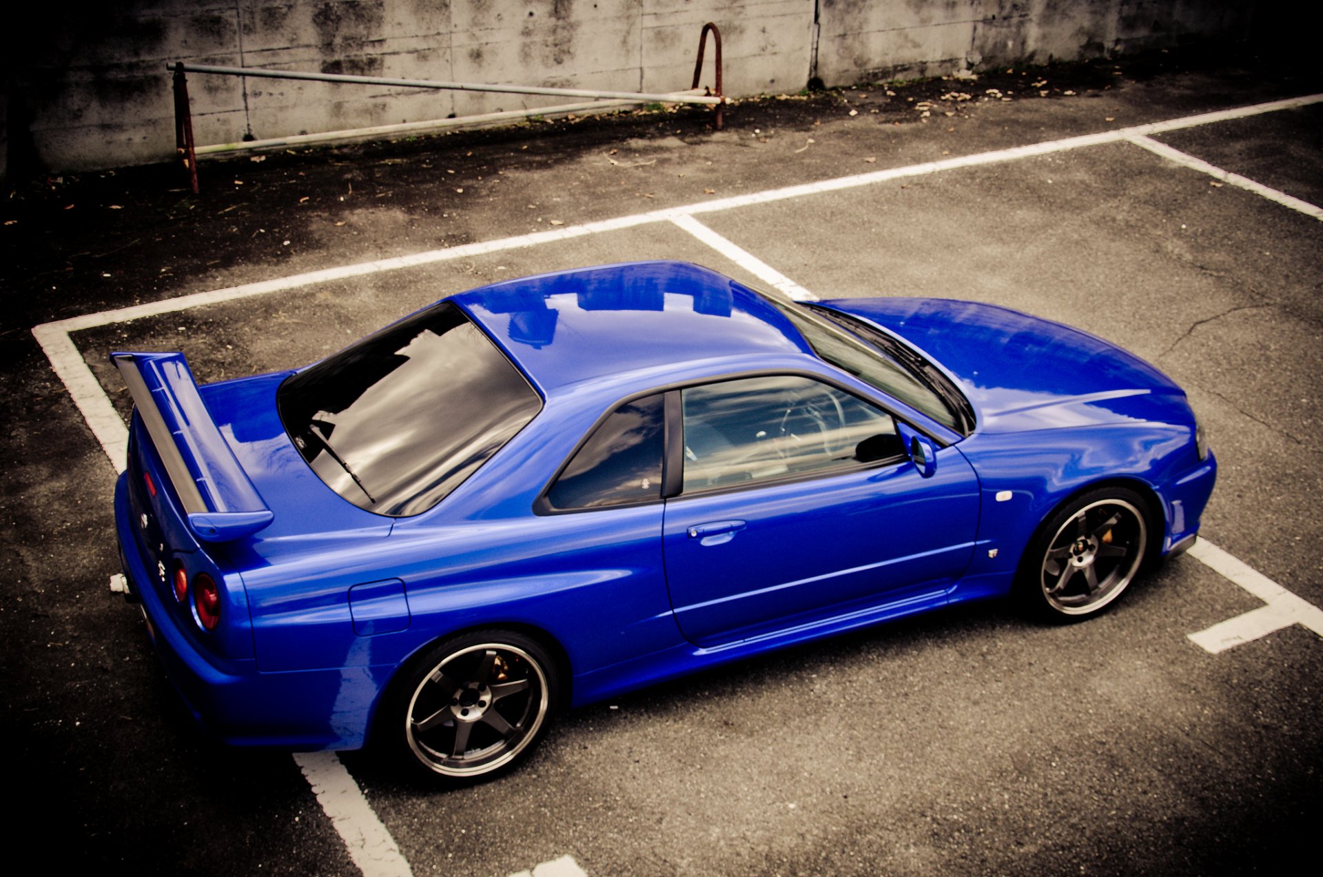 nissan horizon gt-r blue r34 nissan p34