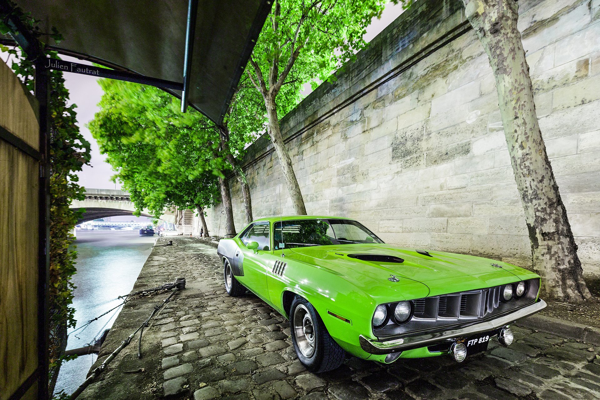 plymouth barracuda 1971 muskeln auto usa grün