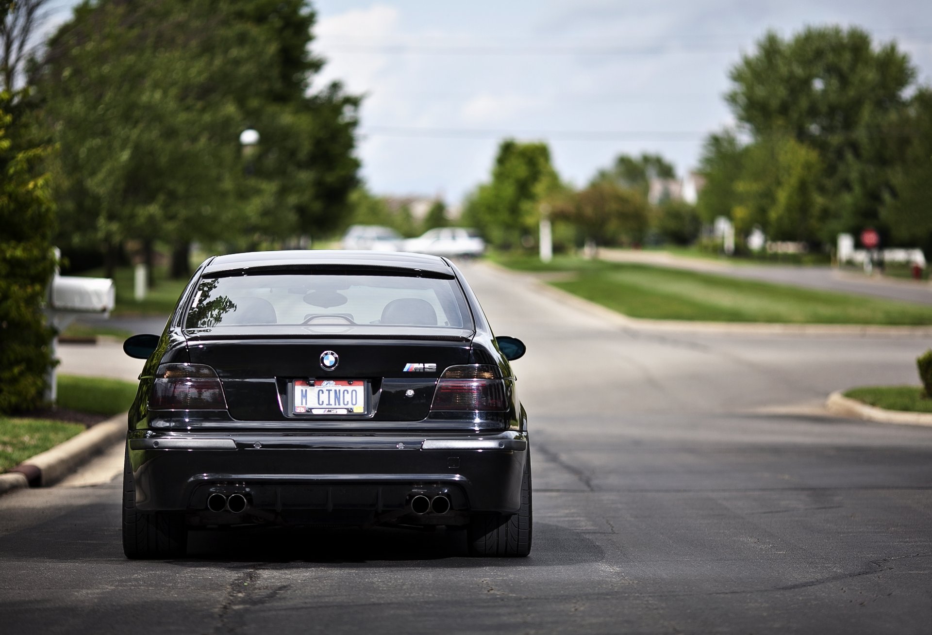 bmw m5 e39 black road street bmw