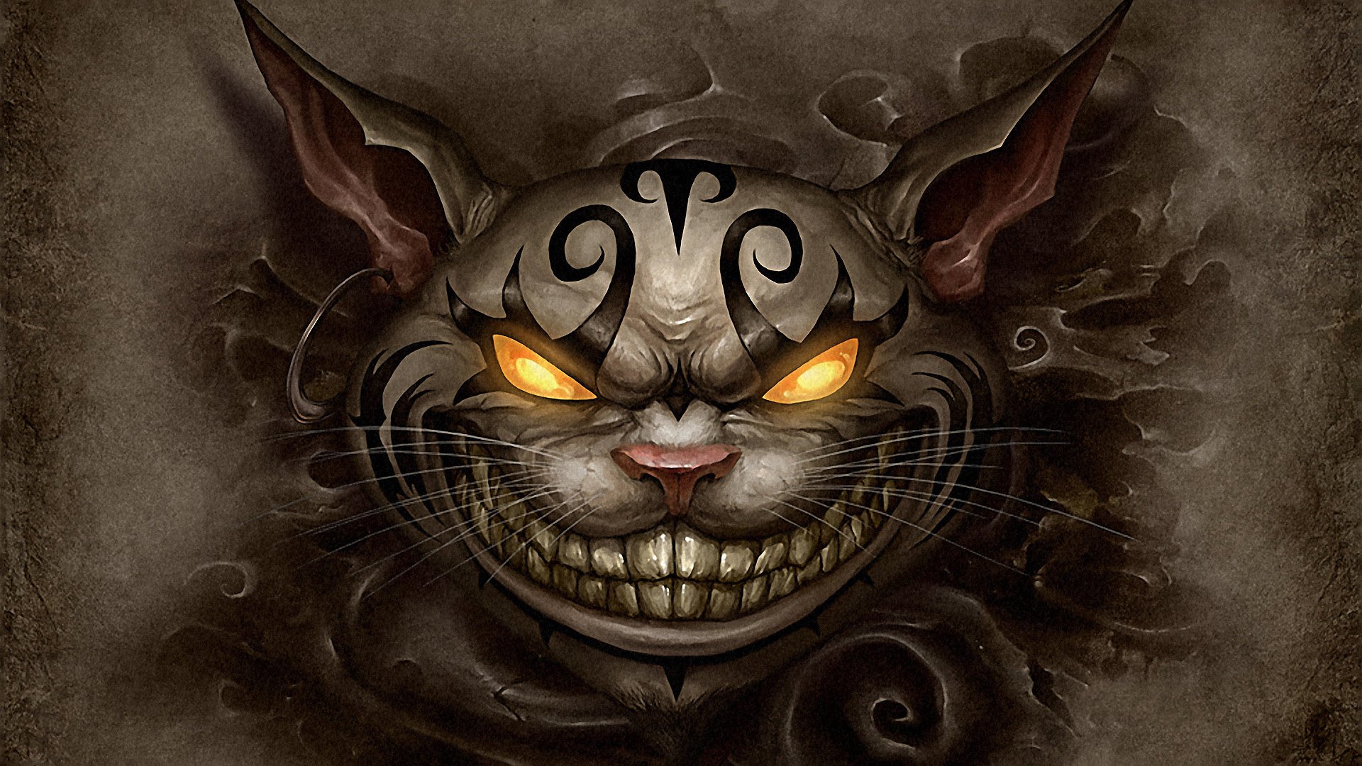 cheshire tattoo alice cat face piercing madness return