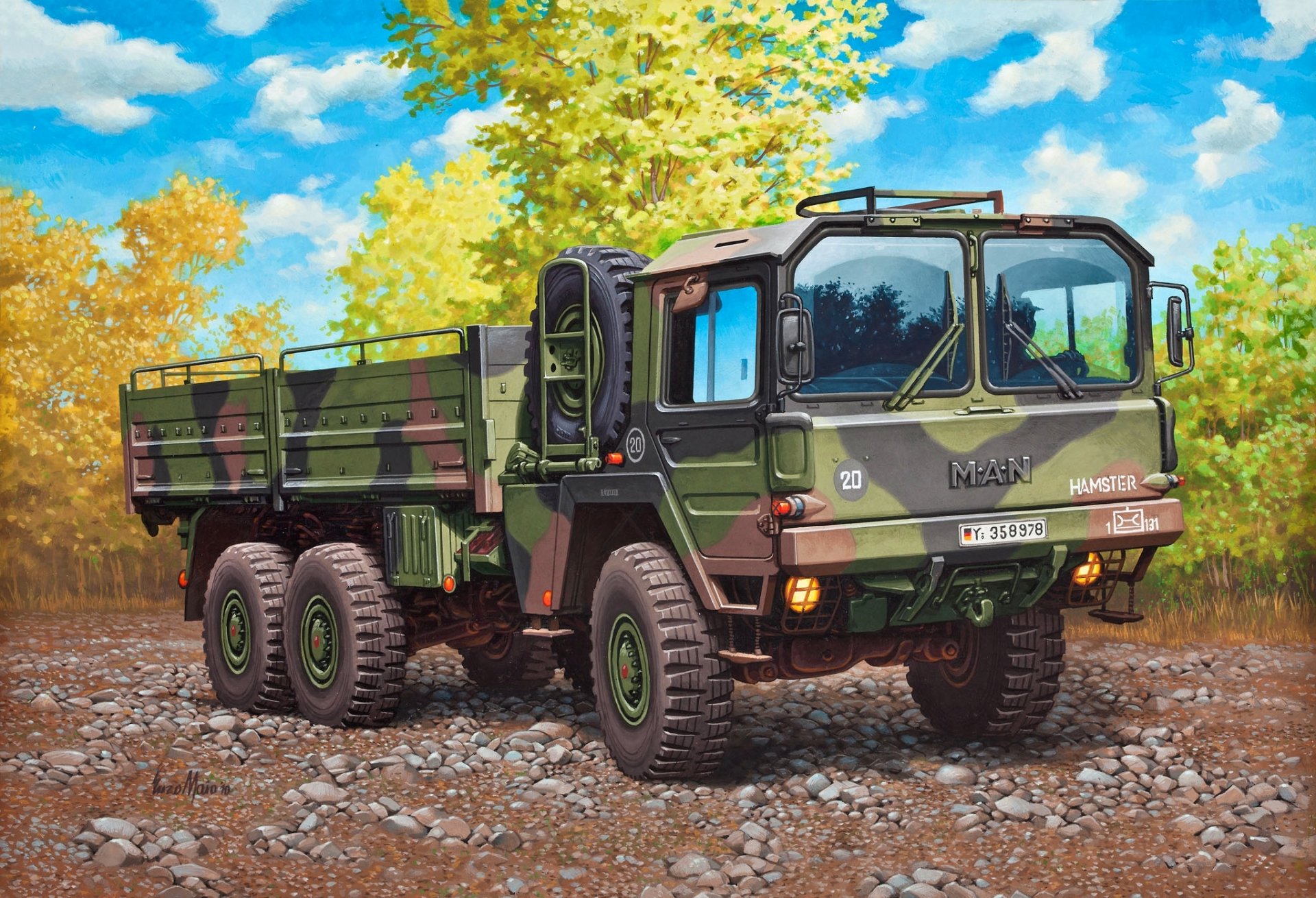 abbildung enzo mayo armee lkw durchgängiger lkw mann 6x6 7 tonnen deutschland