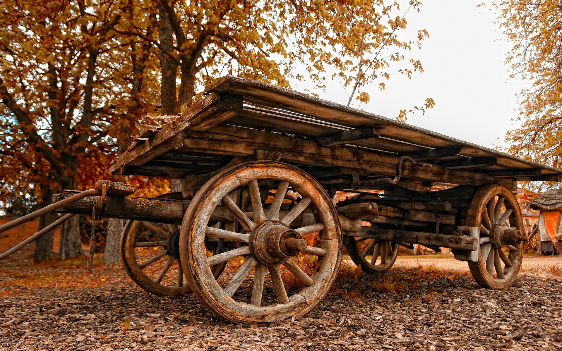 wagon the old autumn