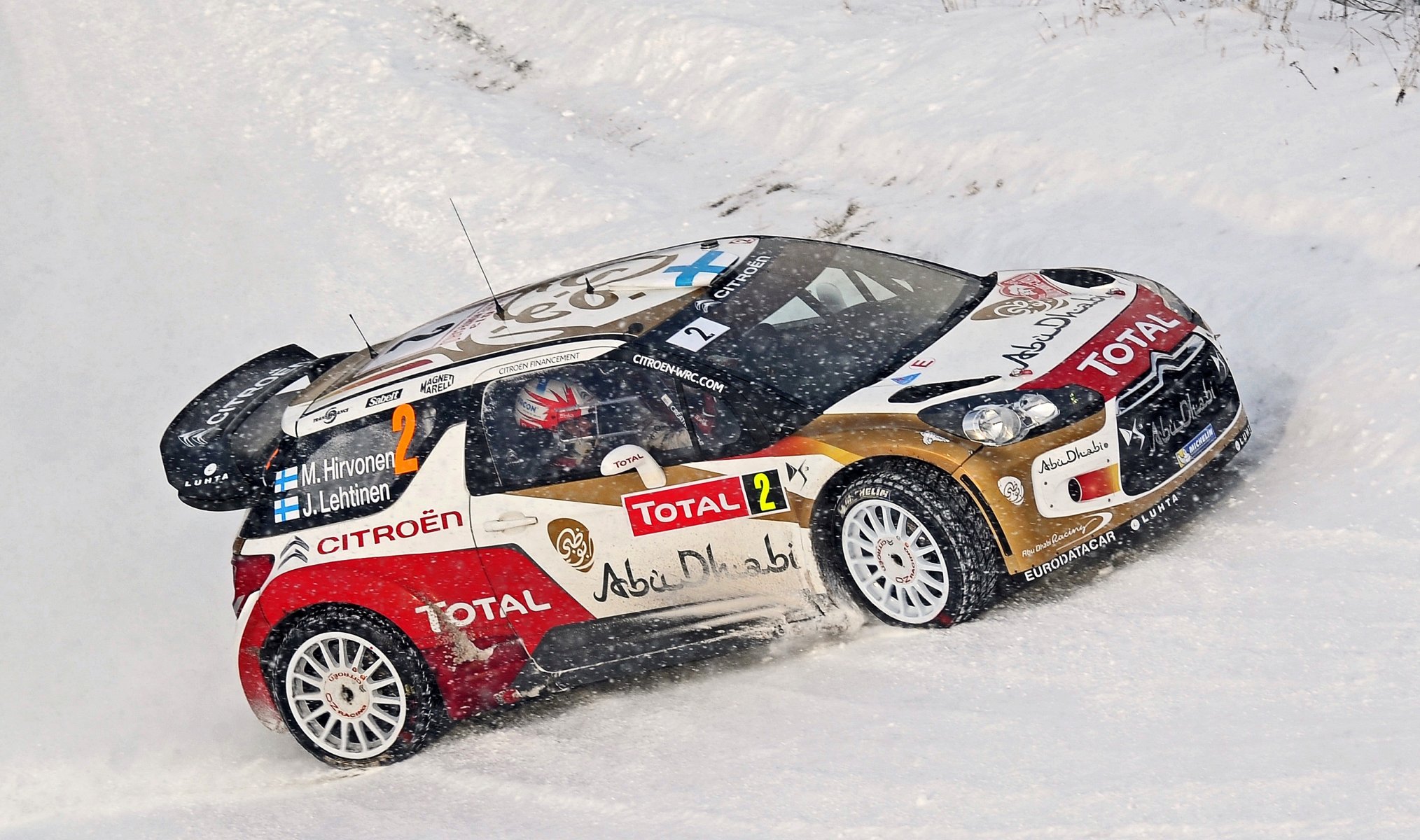 citroen ds3 rallye cmr neige hiver complet citroen m. hirvonen j lehtinen