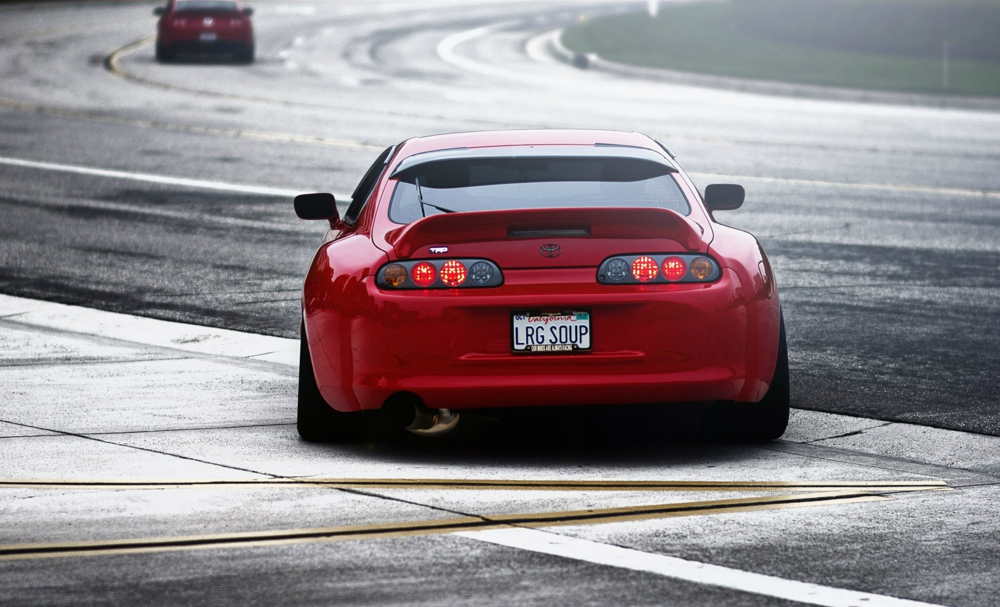 toyota ci-dessus rouge tuning trd tayota supra rouge voiture piste